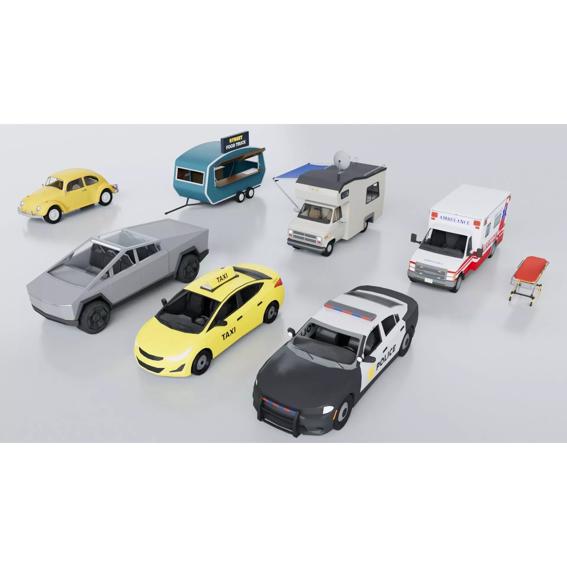 200 Vehicles Mega Pack - Low-Poly Game-Ready 3D Model - View 17