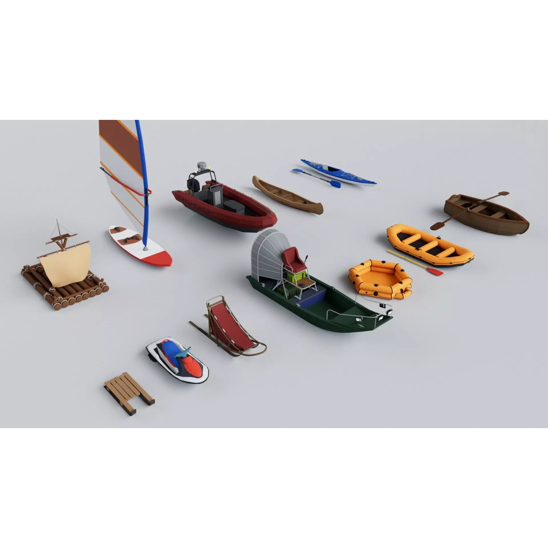 200 Vehicles Mega Pack - Low-Poly Game-Ready 3D Model - View 9