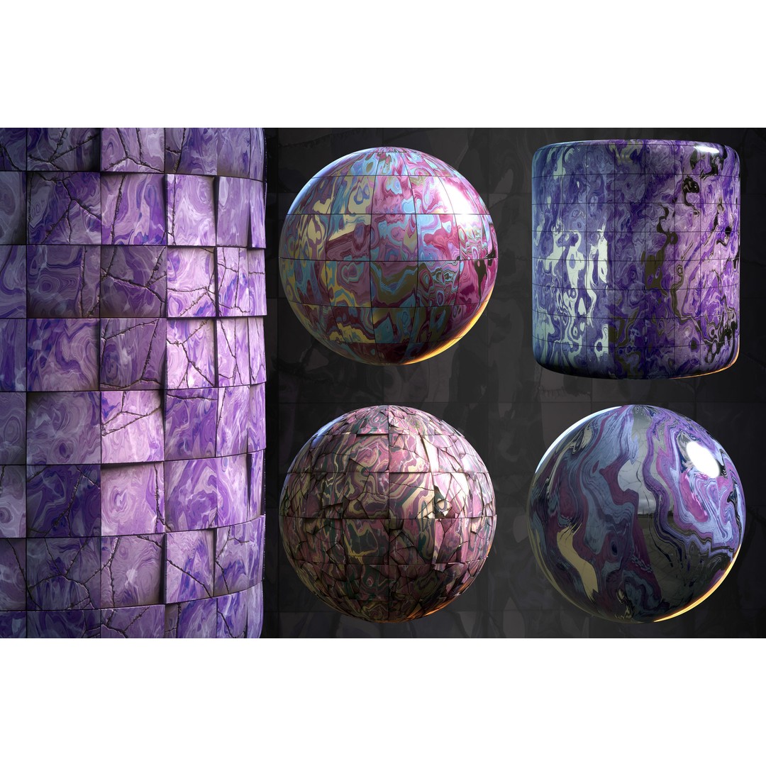 Stone Floor 3D Model – PBR Textures Bundle, SBSAR & Maps