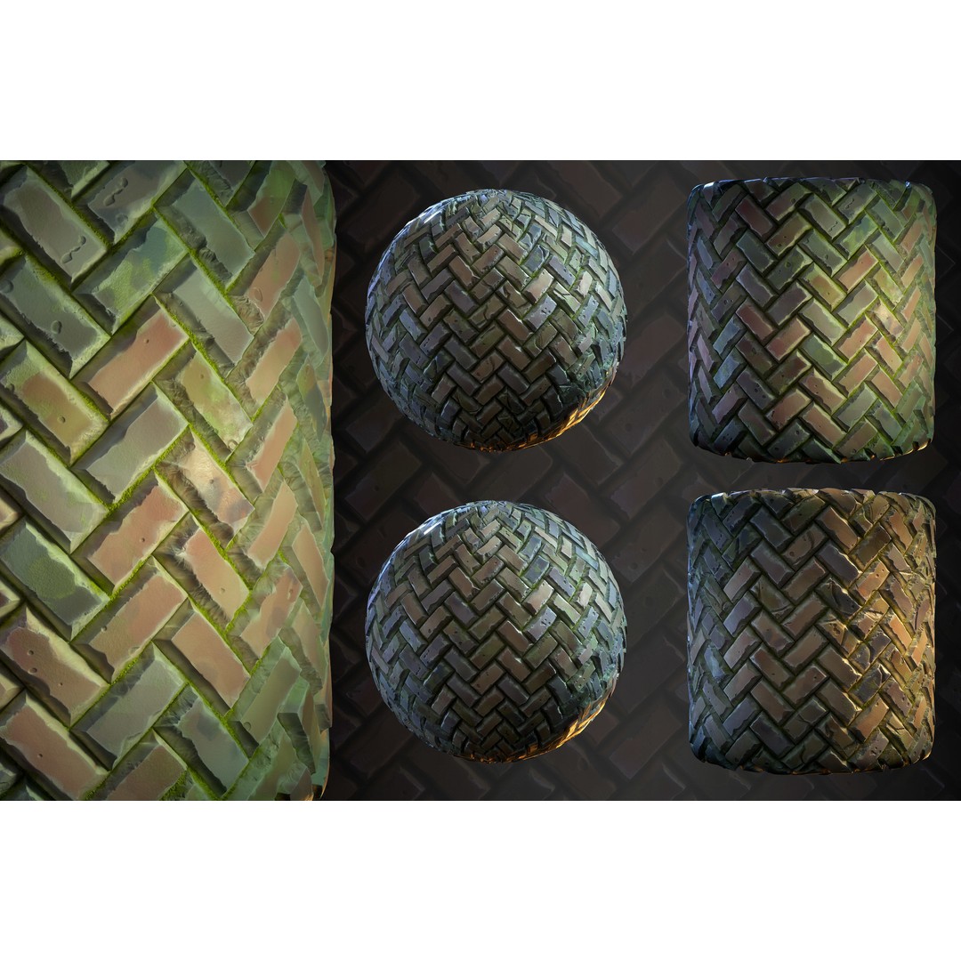 Stone Floor 3D Model – PBR Textures Bundle, SBSAR & Maps - View 10
