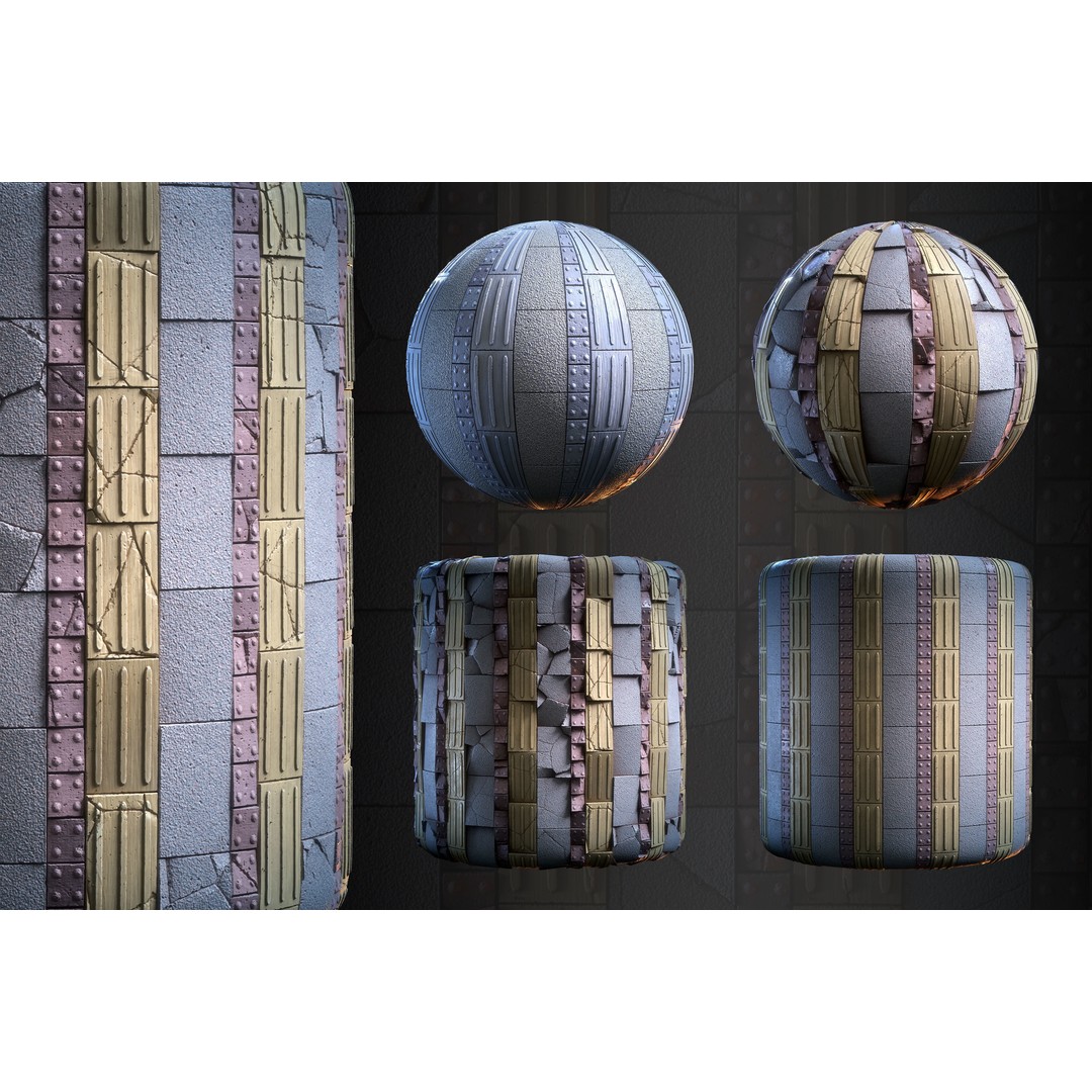 Stone Floor 3D Model – PBR Textures Bundle, SBSAR & Maps - View 14