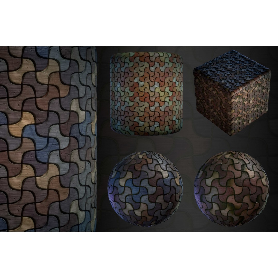 Stone Floor 3D Model – PBR Textures Bundle, SBSAR & Maps - View 4