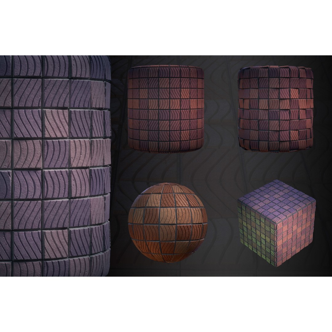 Stone Floor 3D Model – PBR Textures Bundle, SBSAR & Maps - View 6