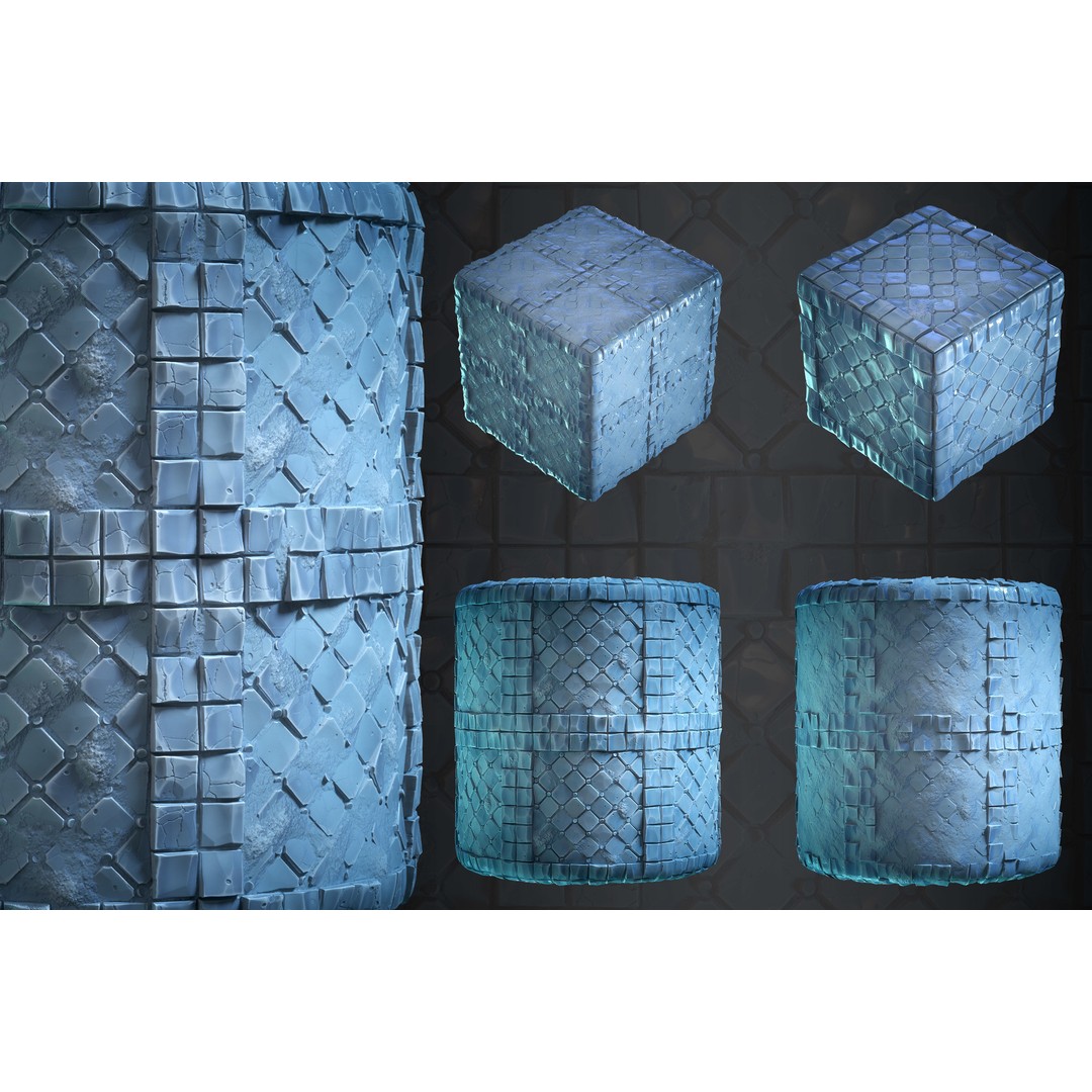 Stone Floor 3D Model – PBR Textures Bundle, SBSAR & Maps - View 7