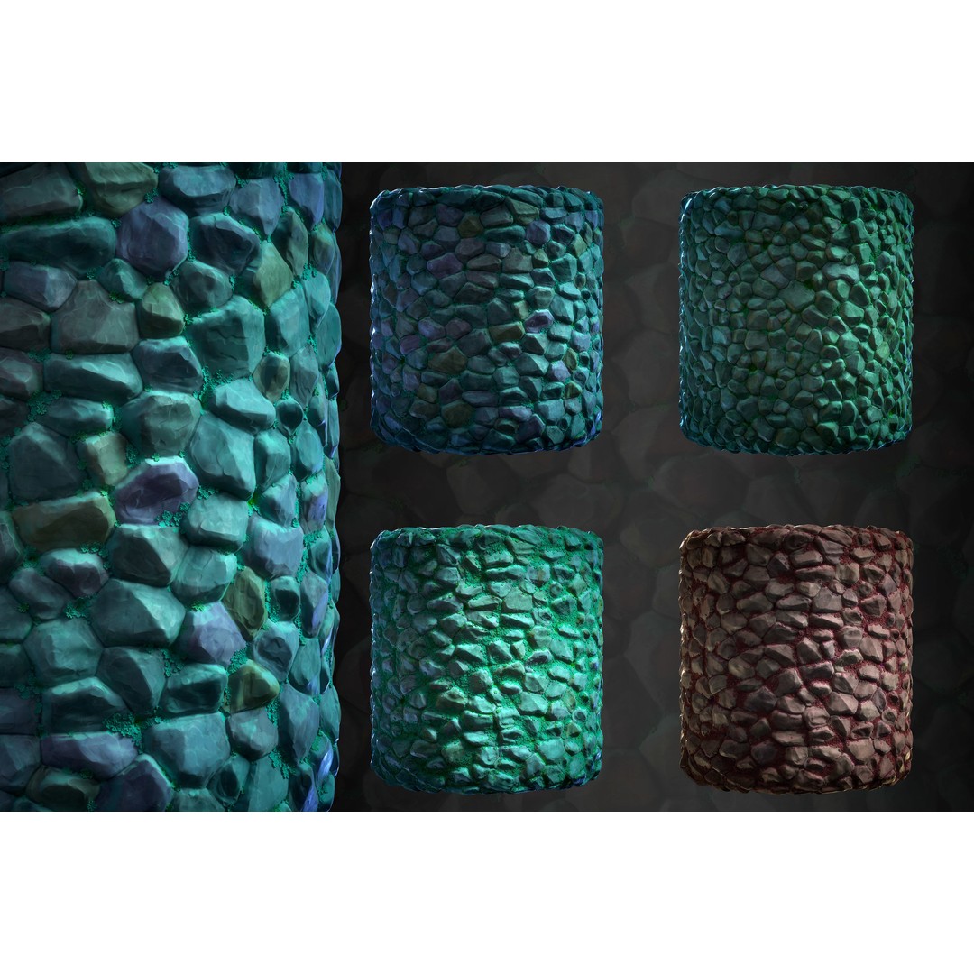 Stone Floor 3D Model – PBR Textures Bundle, SBSAR & Maps - View 8