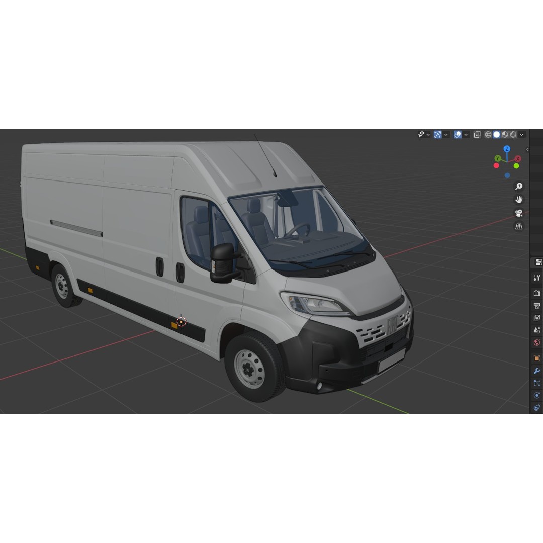 2024 FIAT DUCATO L4H2 3D Model – Detailed Interior, FBX, OBJ