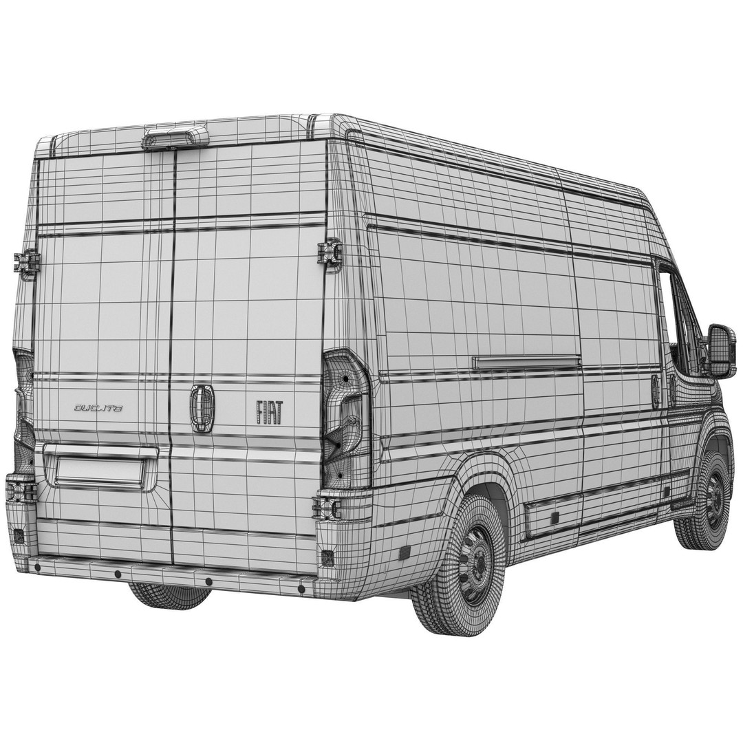 2024 FIAT DUCATO L4H2 3D Model – Detailed Interior, FBX, OBJ - View 16