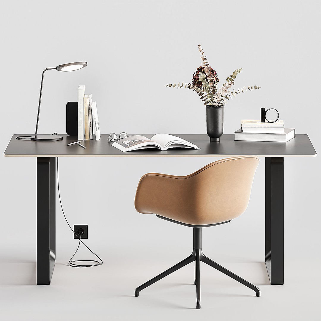 MUUTO Office Set 3D Model – High Poly Interior Asset, FBX/OBJ - View 3