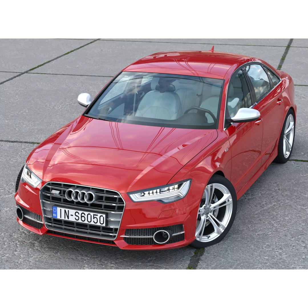 Audi S6 3D Model – Sport Car with PBR Textures, Game-Ready Formats - View 2