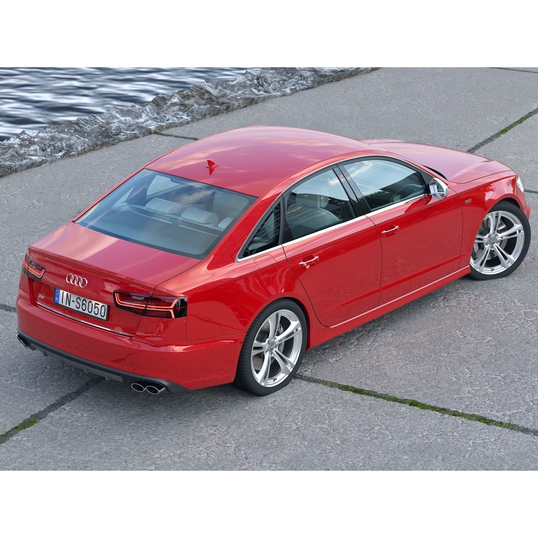 Audi S6 3D Model – Sport Car with PBR Textures, Game-Ready Formats - View 3