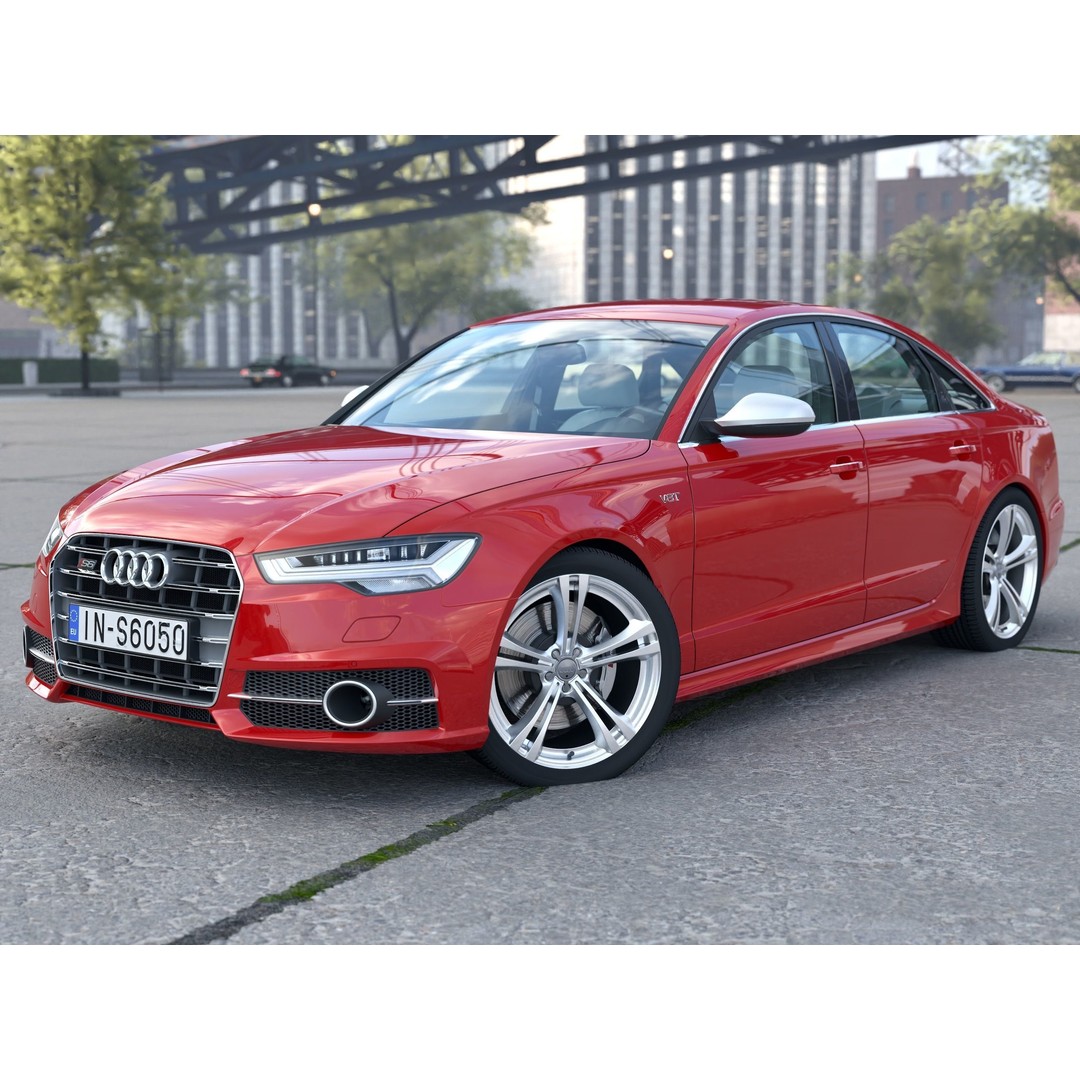 Audi S6 3D Model – Sport Car with PBR Textures, Game-Ready Formats - View 7