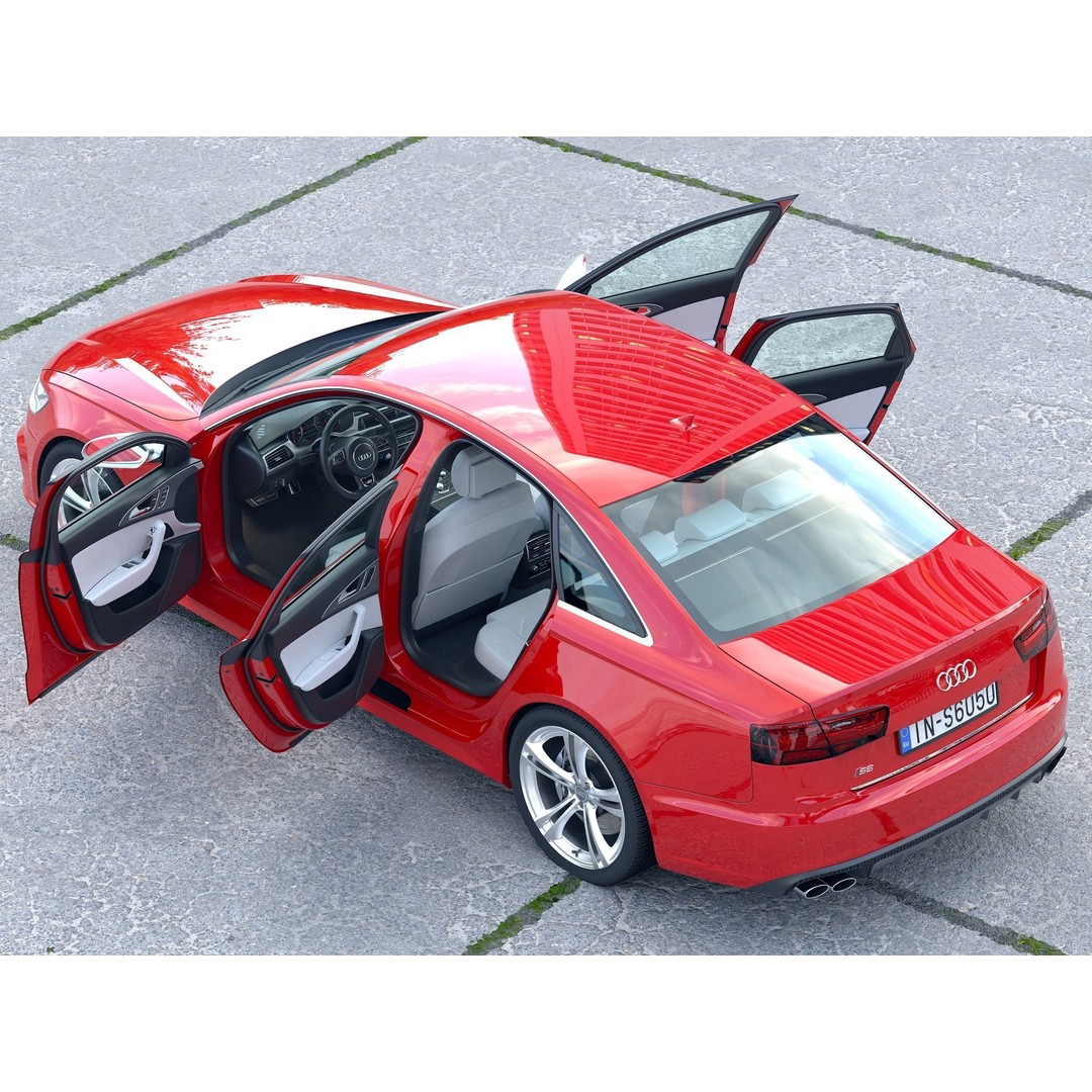 Audi S6 3D Model – Sport Car with PBR Textures, Game-Ready Formats - View 8