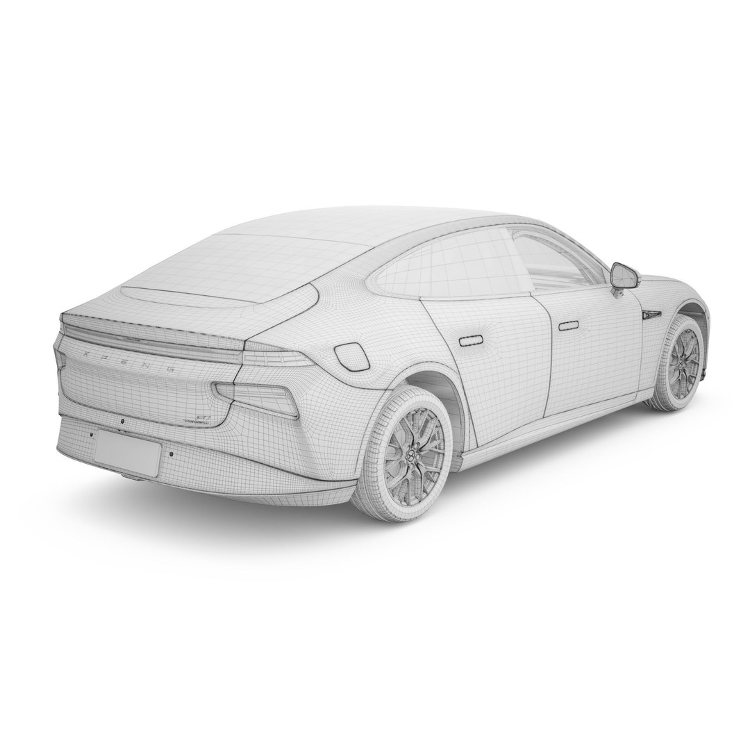 2024 Xpeng P7 3D Model – Luxury Sedan with Rigged Interior, FBX, Blender - View 19