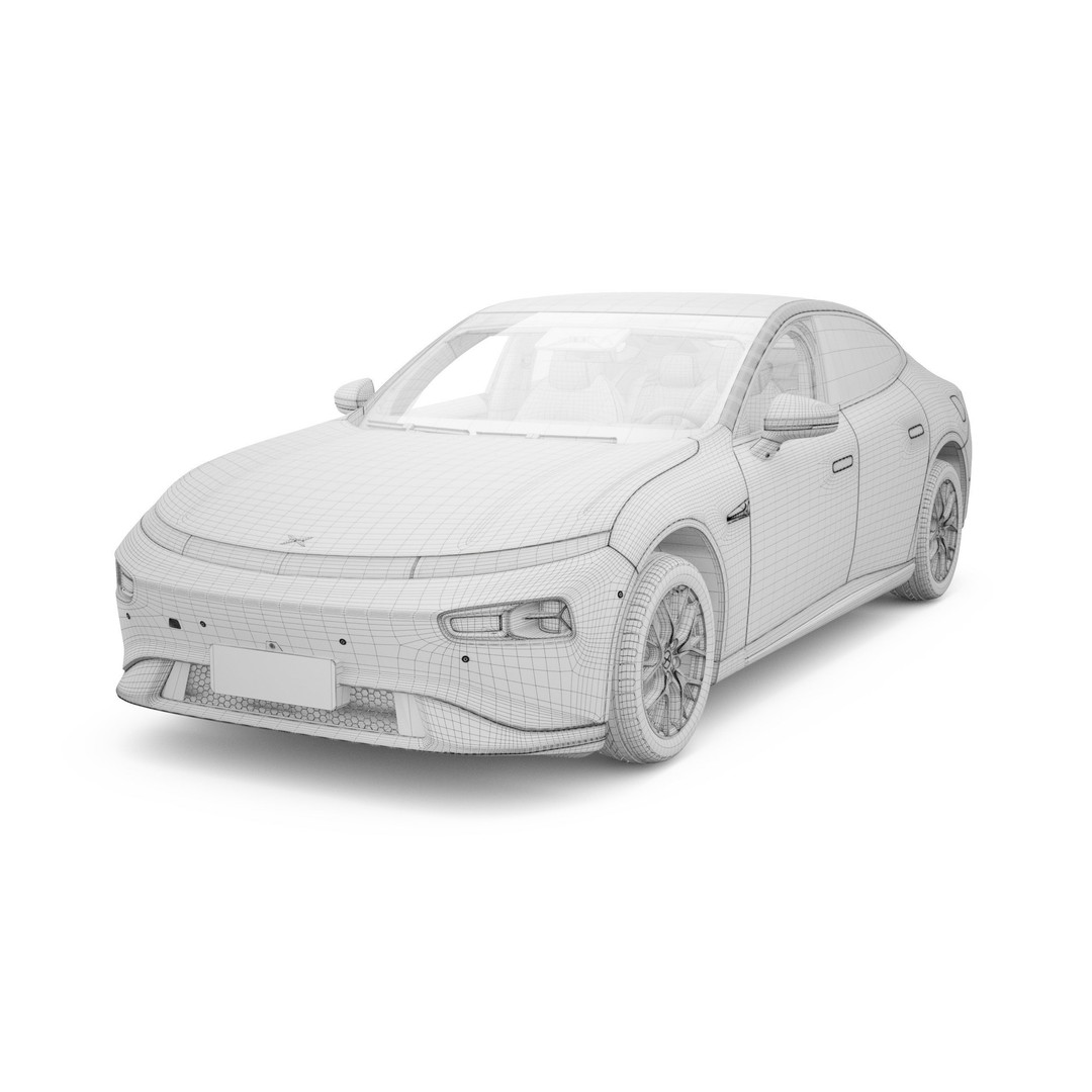 2024 Xpeng P7 3D Model – Luxury Sedan with Rigged Interior, FBX, Blender - View 20