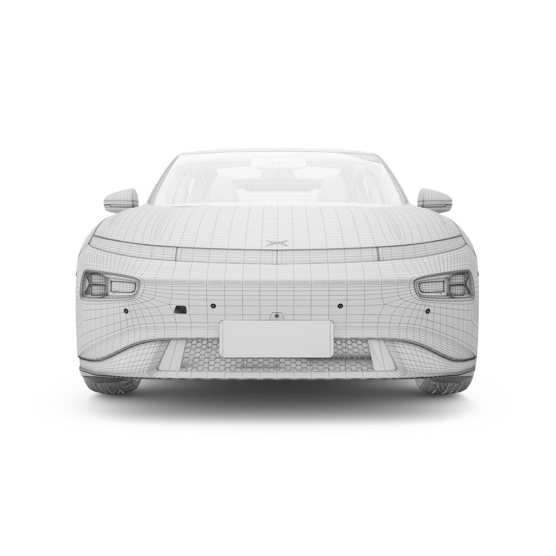 2024 Xpeng P7 3D Model – Luxury Sedan with Rigged Interior, FBX, Blender - View 21