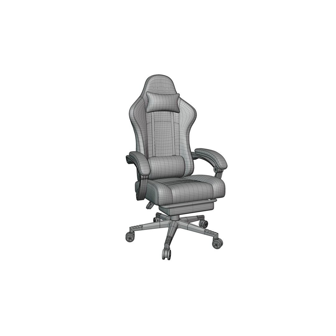 Modern Gaming Chair 3D Model – High Quality PBR Game Asset, FBX - View 8