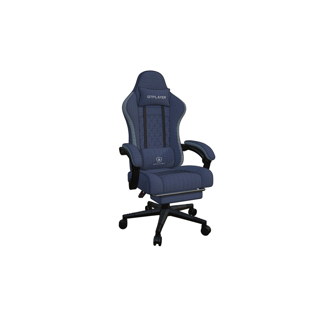 Modern Gaming Chair 3D Model – High Quality PBR Game Asset, FBX - View 9