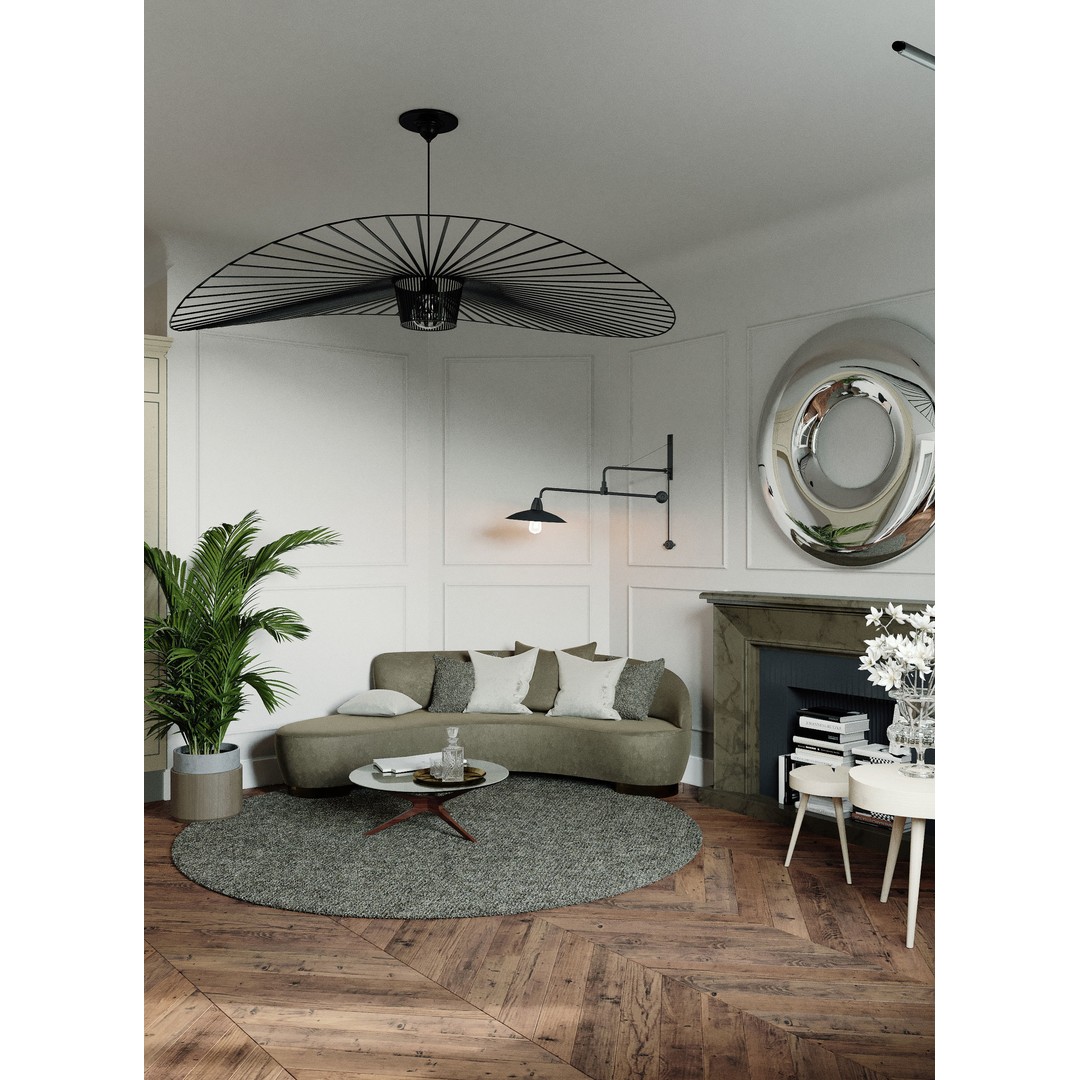 Scandinavian Living Room 3D Model – Fully Textured Interior Scene, Corona - View 12