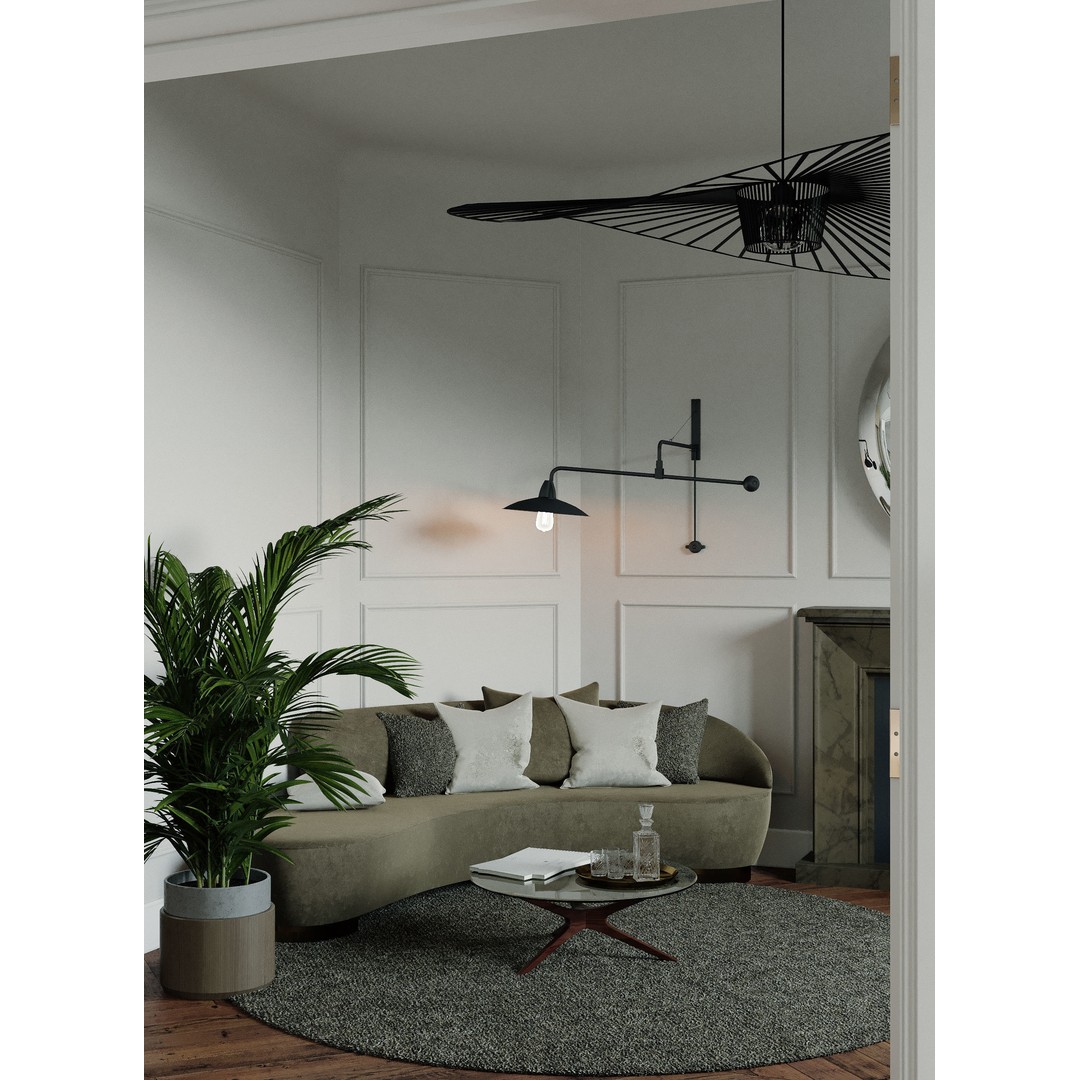 Scandinavian Living Room 3D Model – Fully Textured Interior Scene, Corona - View 6