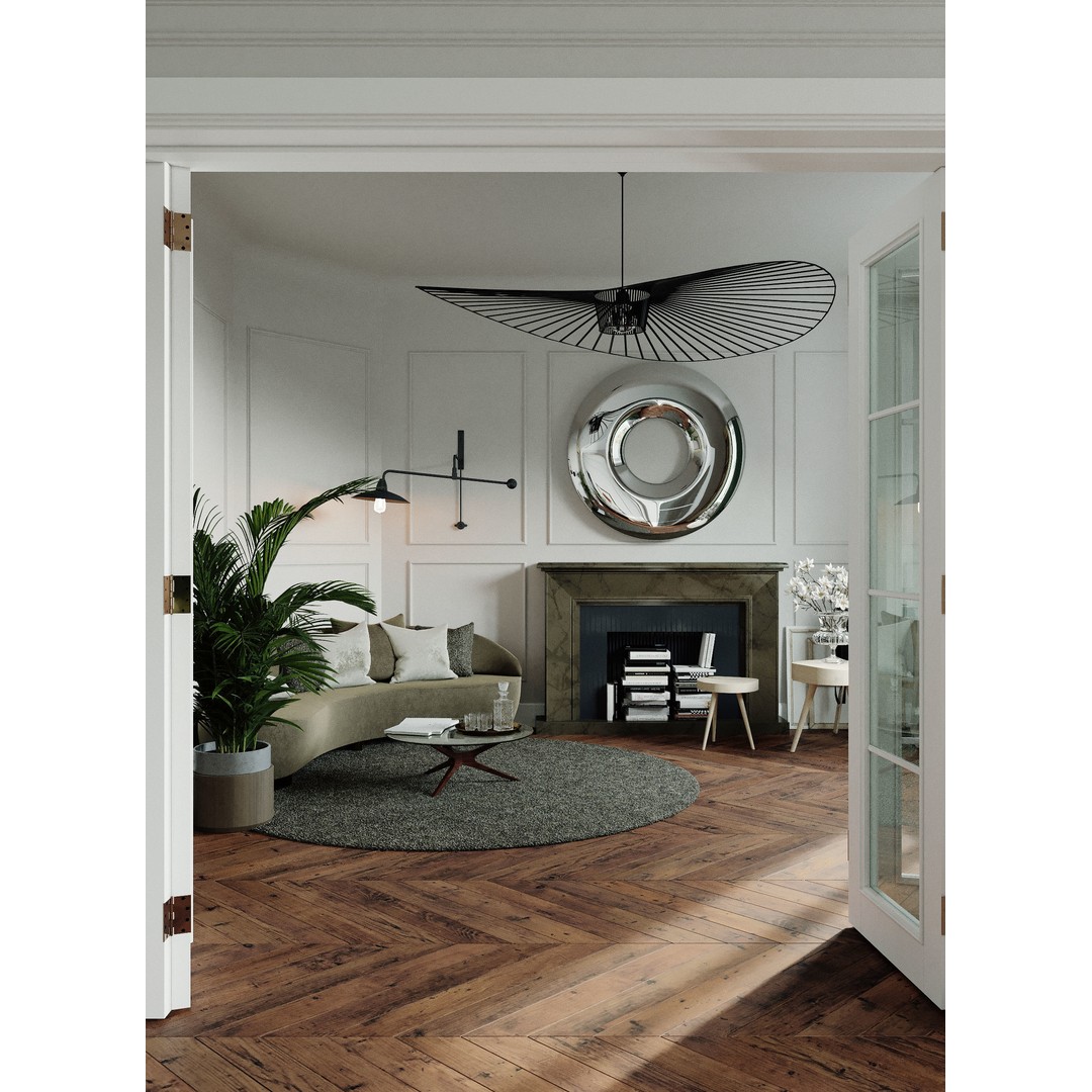 Scandinavian Living Room 3D Model – Fully Textured Interior Scene, Corona - View 7
