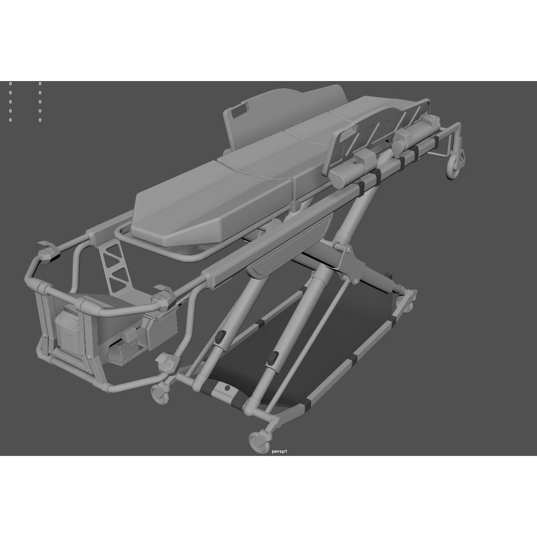 Stryker Power Pro XT 3D Model – Low Poly Game Asset, FBX - View 10