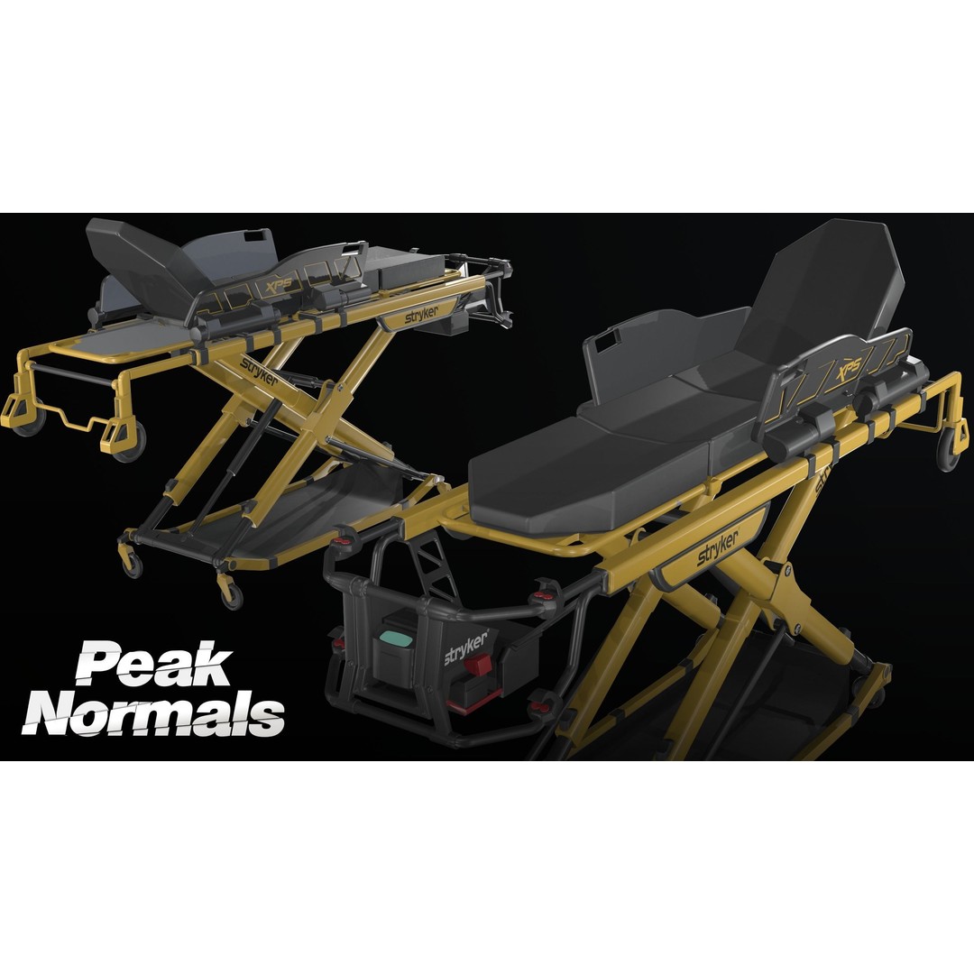 Stryker Power Pro XT 3D Model – Low Poly Game Asset, FBX - View 3