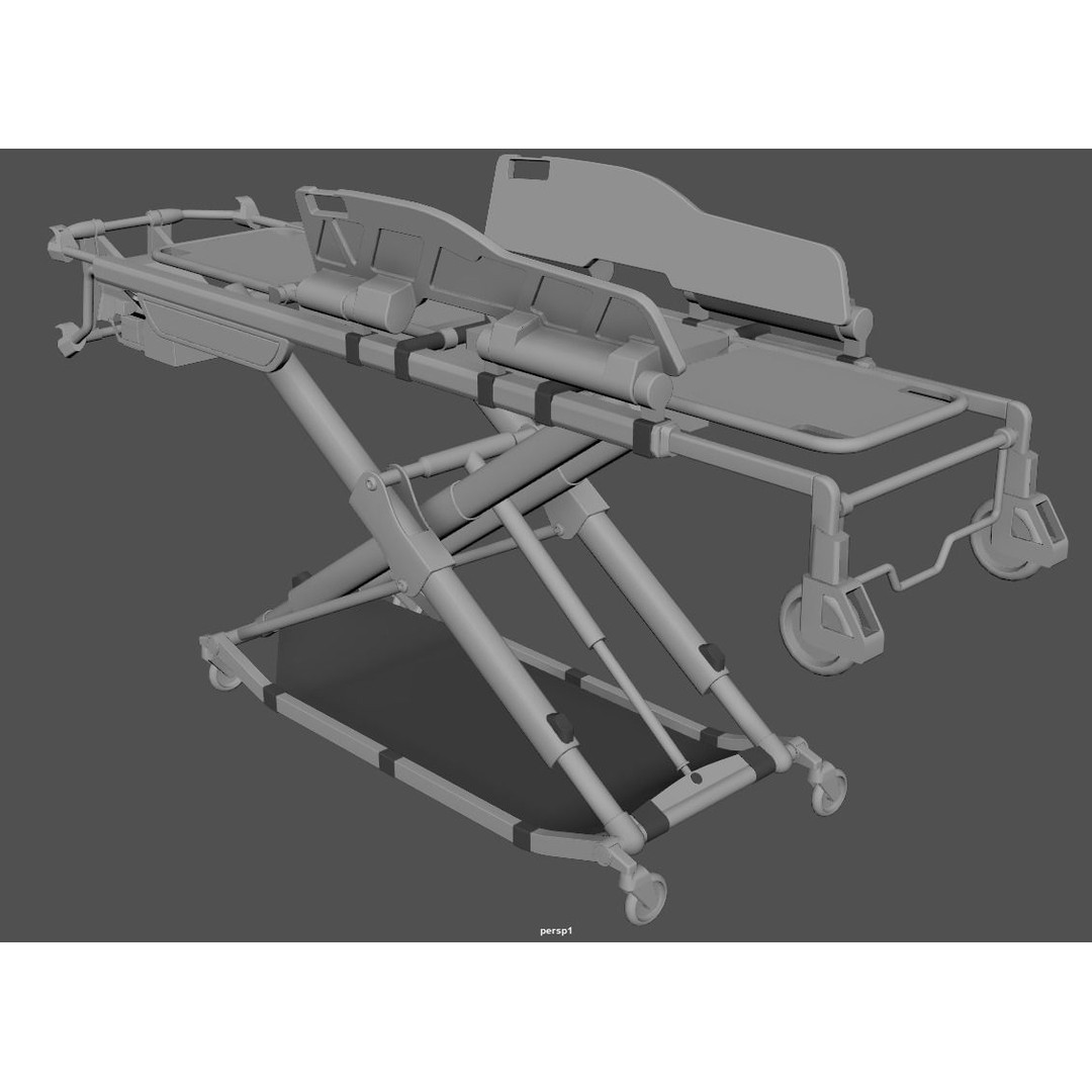 Stryker Power Pro XT 3D Model – Low Poly Game Asset, FBX - View 7