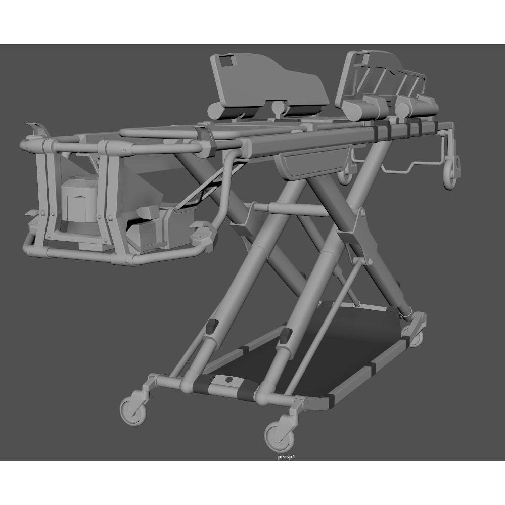 Stryker Power Pro XT 3D Model – Low Poly Game Asset, FBX - View 8