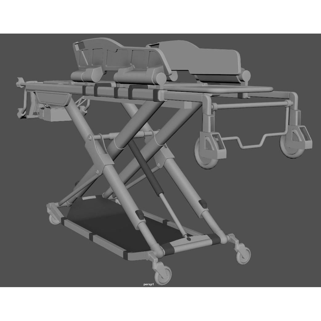 Stryker Power Pro XT 3D Model – Low Poly Game Asset, FBX - View 9