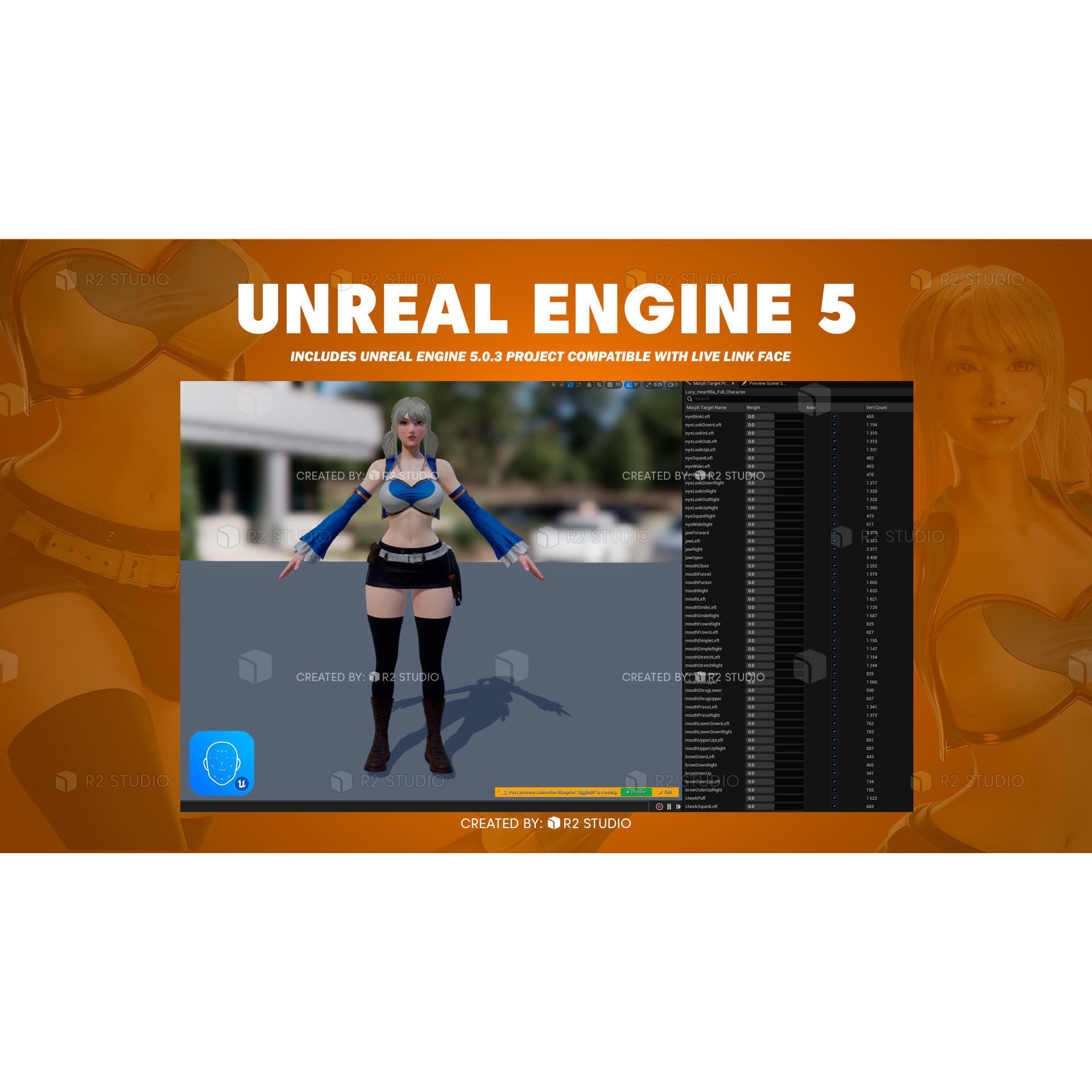 Lucy Heartfilia - Low-Poly Game-Ready 3D Model - View 17