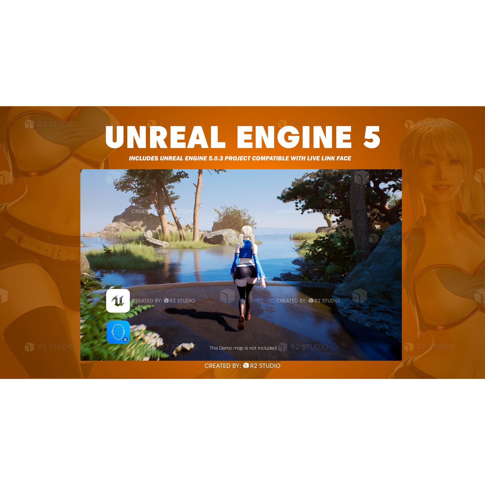 Lucy Heartfilia - Low-Poly Game-Ready 3D Model - View 22