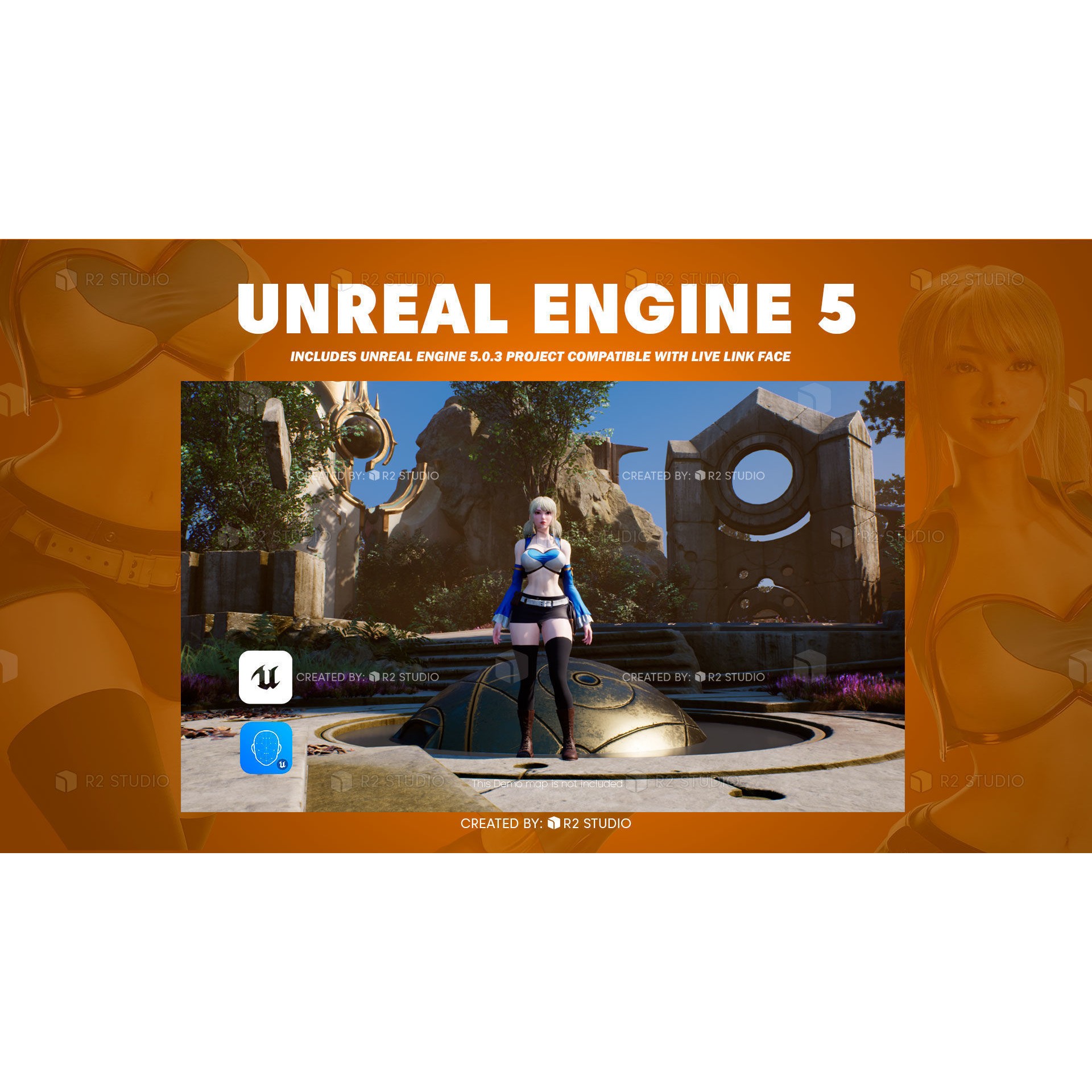 Lucy Heartfilia - Low-Poly Game-Ready 3D Model - View 24