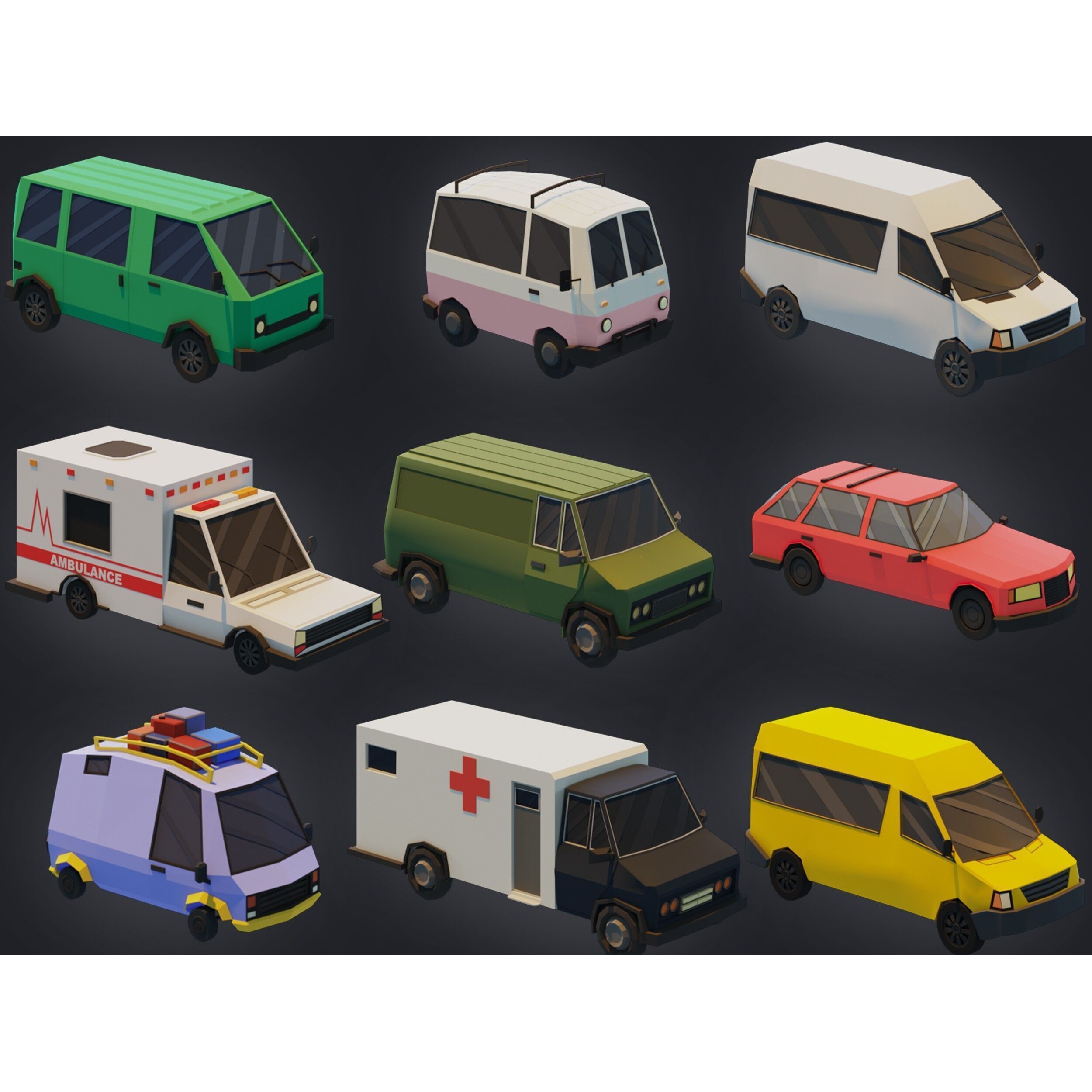 Ultimate City Builder Pack - Low-Poly Game-Ready 3D Model - View 21