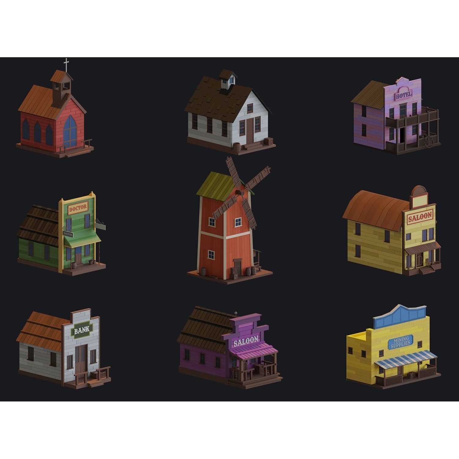 Ultimate City Builder Pack - Low-Poly Game-Ready 3D Model - View 22