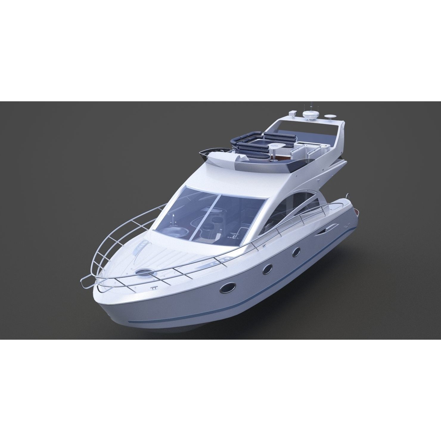Photorealistic Yacht - Ready-to-Render 3D Model - View 12