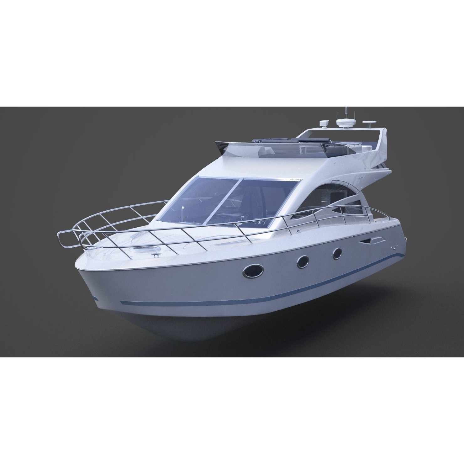 Photorealistic Yacht - Ready-to-Render 3D Model - View 3