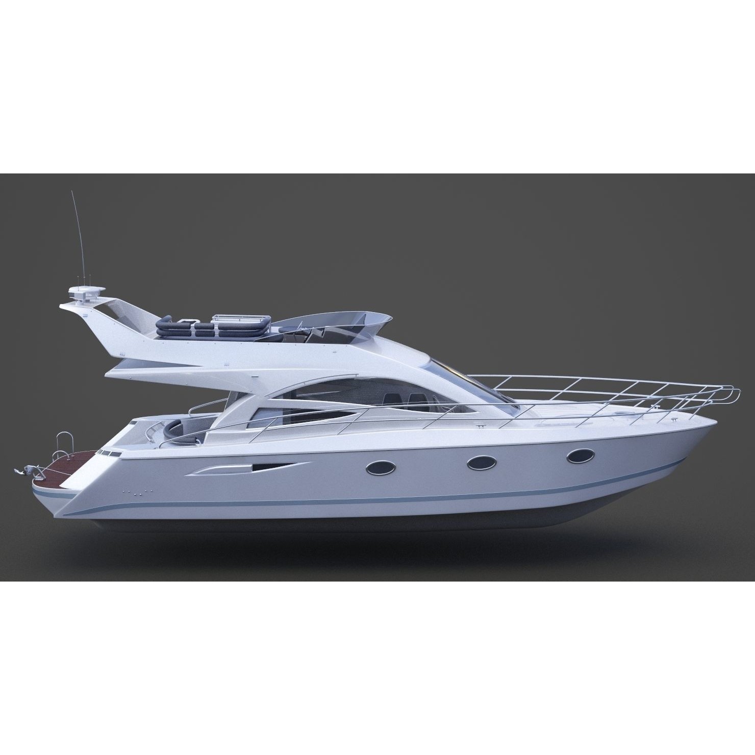 Photorealistic Yacht - Ready-to-Render 3D Model - View 6