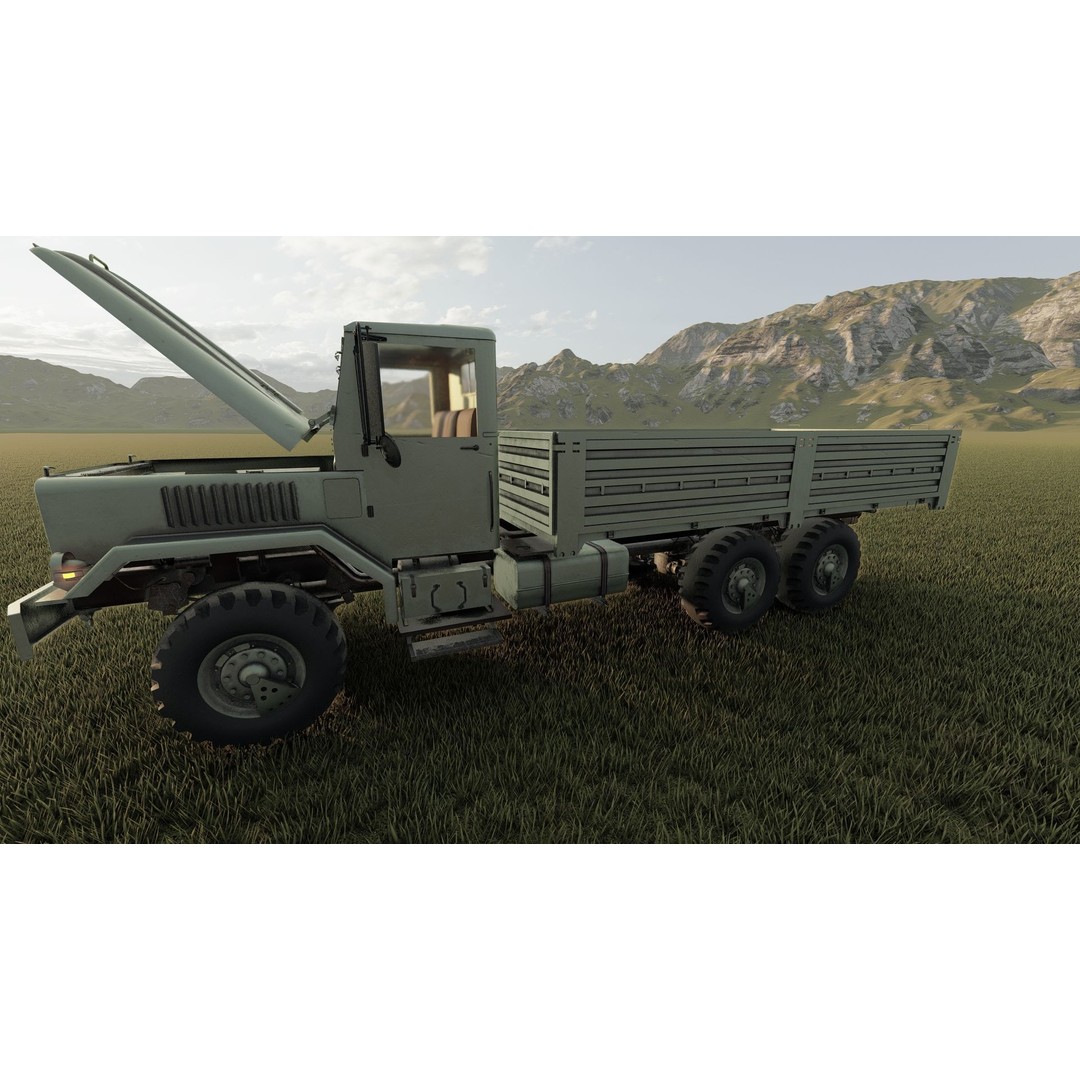 M939 Series 5-Ton 6x6 Truck 3D Model – Textured Military Vehicle, FBX, OBJ - View 10
