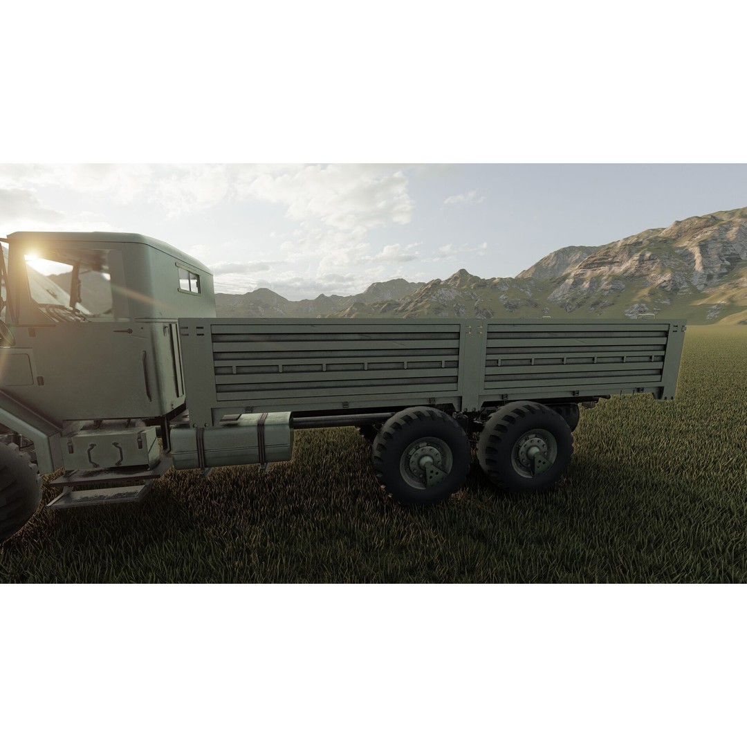 M939 Series 5-Ton 6x6 Truck 3D Model – Textured Military Vehicle, FBX, OBJ - View 11