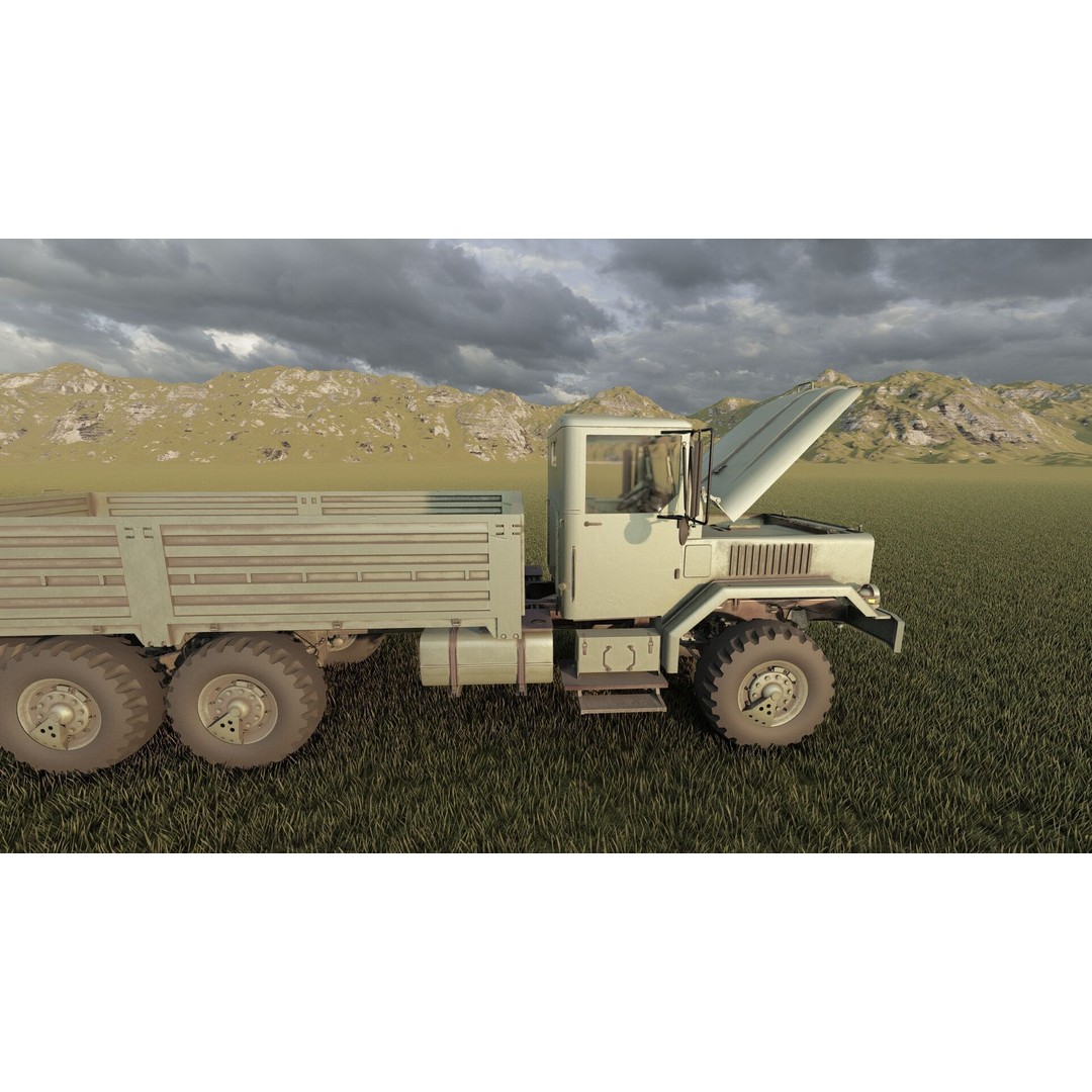 M939 Series 5-Ton 6x6 Truck 3D Model – Textured Military Vehicle, FBX, OBJ - View 15