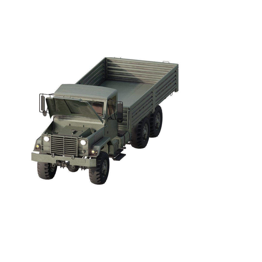 M939 Series 5-Ton 6x6 Truck 3D Model – Textured Military Vehicle, FBX, OBJ - View 3