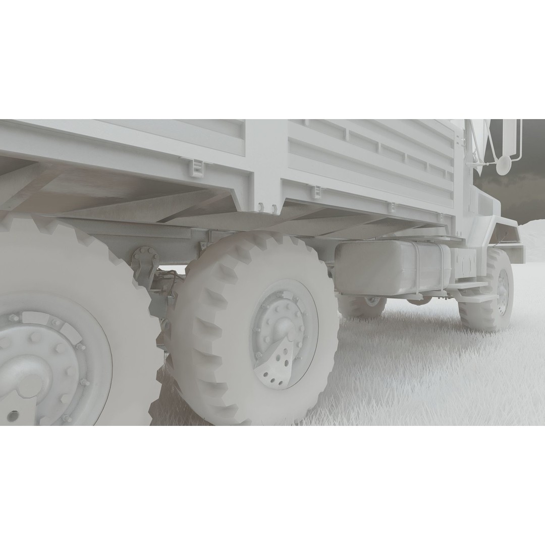 M939 Series 5-Ton 6x6 Truck 3D Model – Textured Military Vehicle, FBX, OBJ - View 42