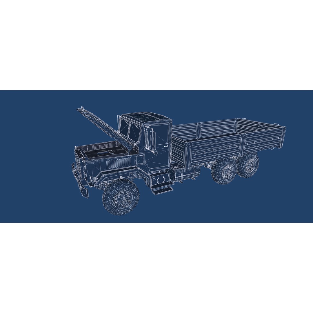 M939 Series 5-Ton 6x6 Truck 3D Model – Textured Military Vehicle, FBX, OBJ - View 47
