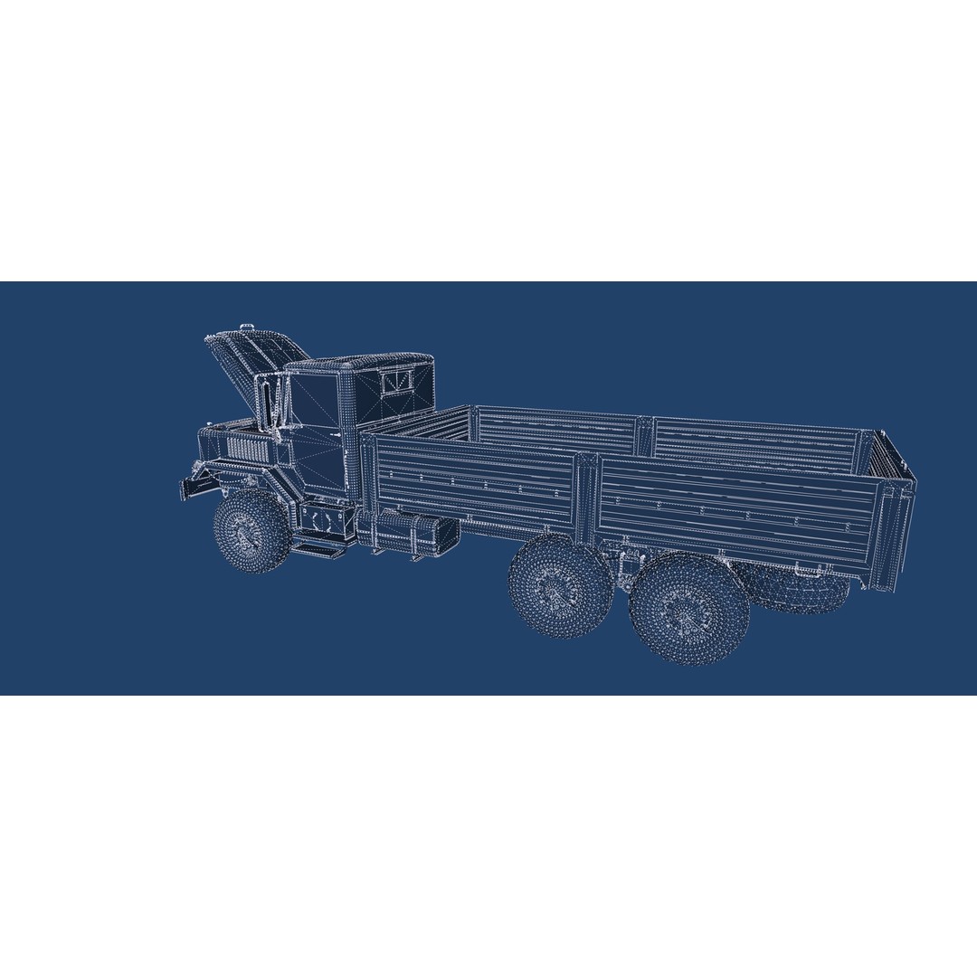 M939 Series 5-Ton 6x6 Truck 3D Model – Textured Military Vehicle, FBX, OBJ - View 48