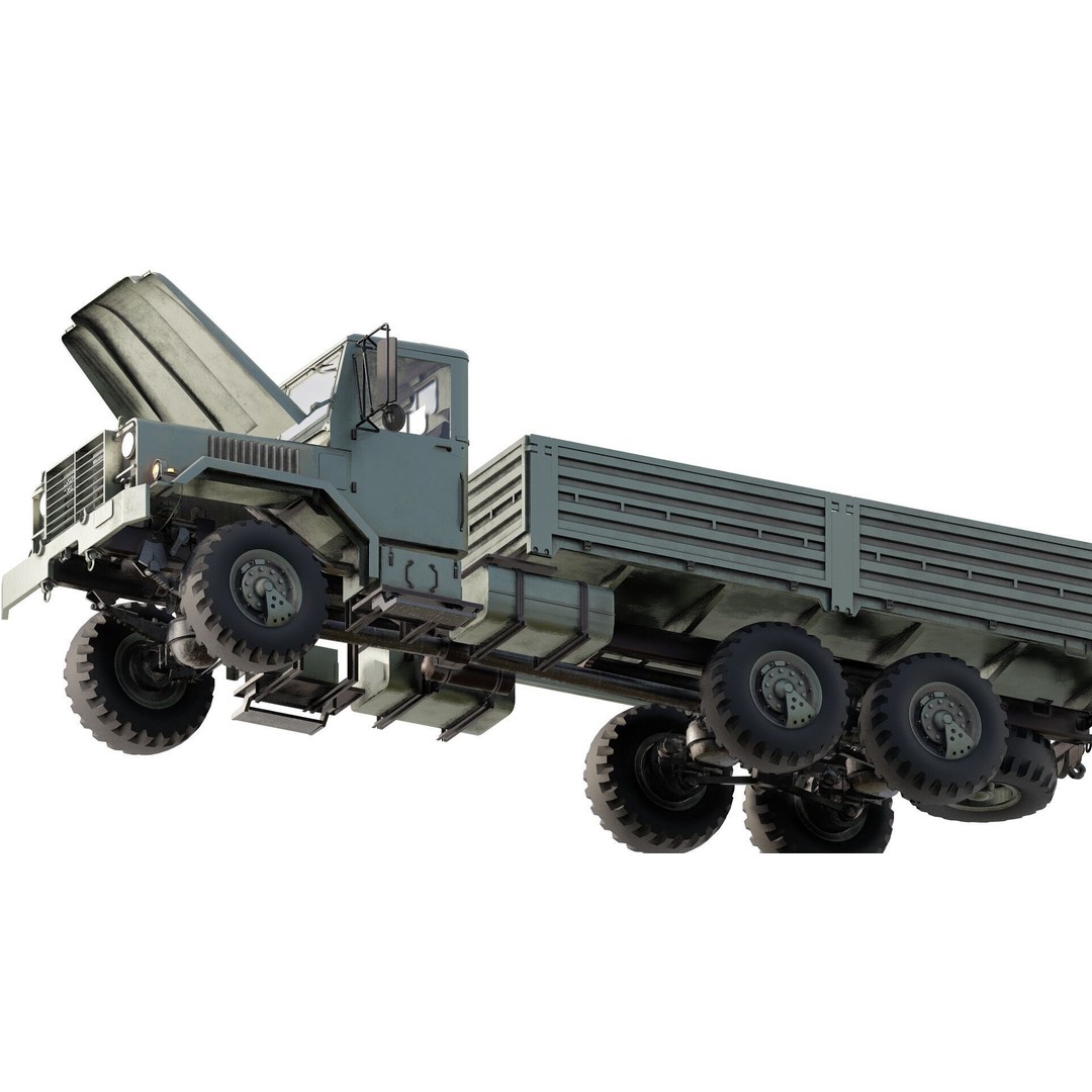 M939 Series 5-Ton 6x6 Truck 3D Model – Textured Military Vehicle, FBX, OBJ - View 7