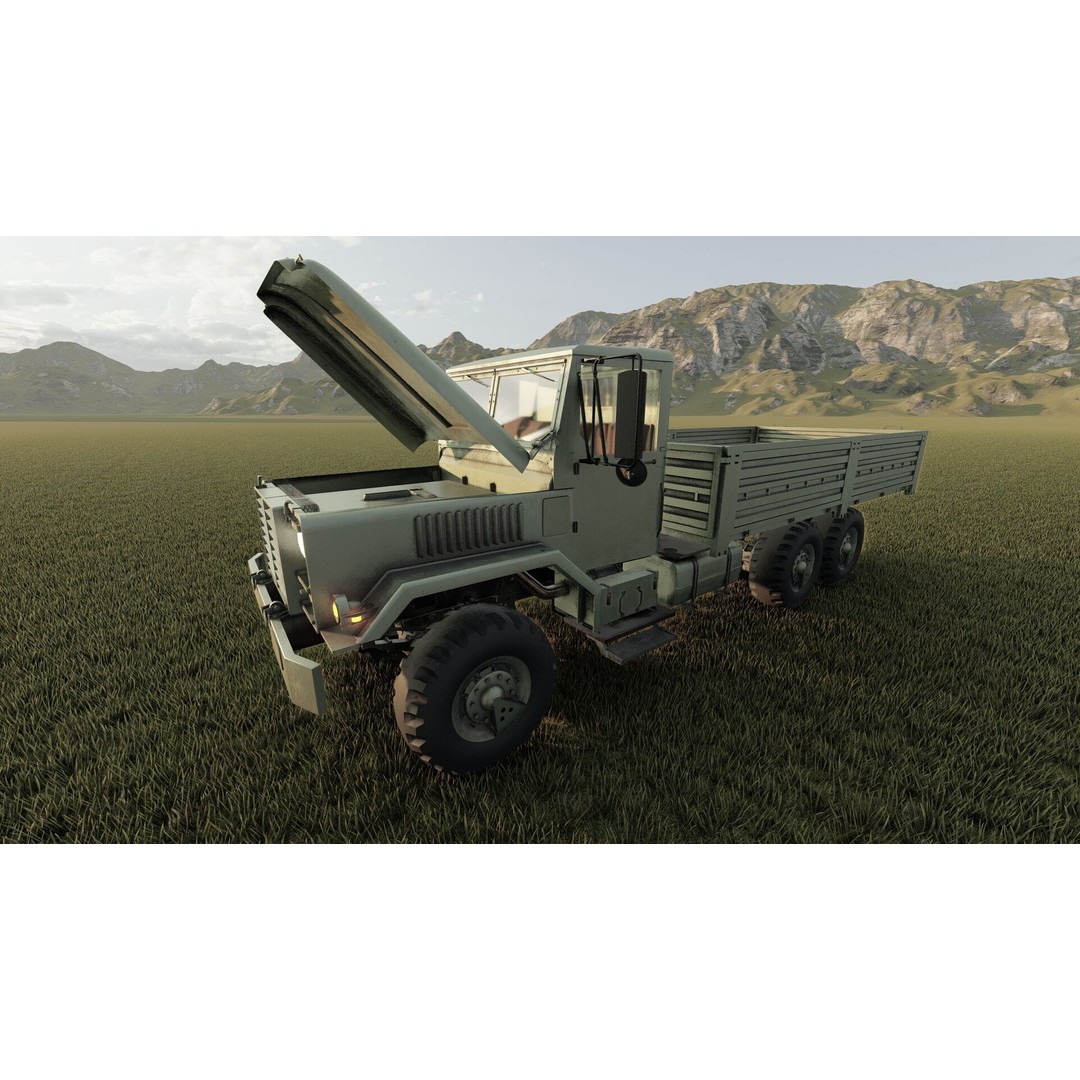 M939 Series 5-Ton 6x6 Truck 3D Model – Textured Military Vehicle, FBX, OBJ - View 9