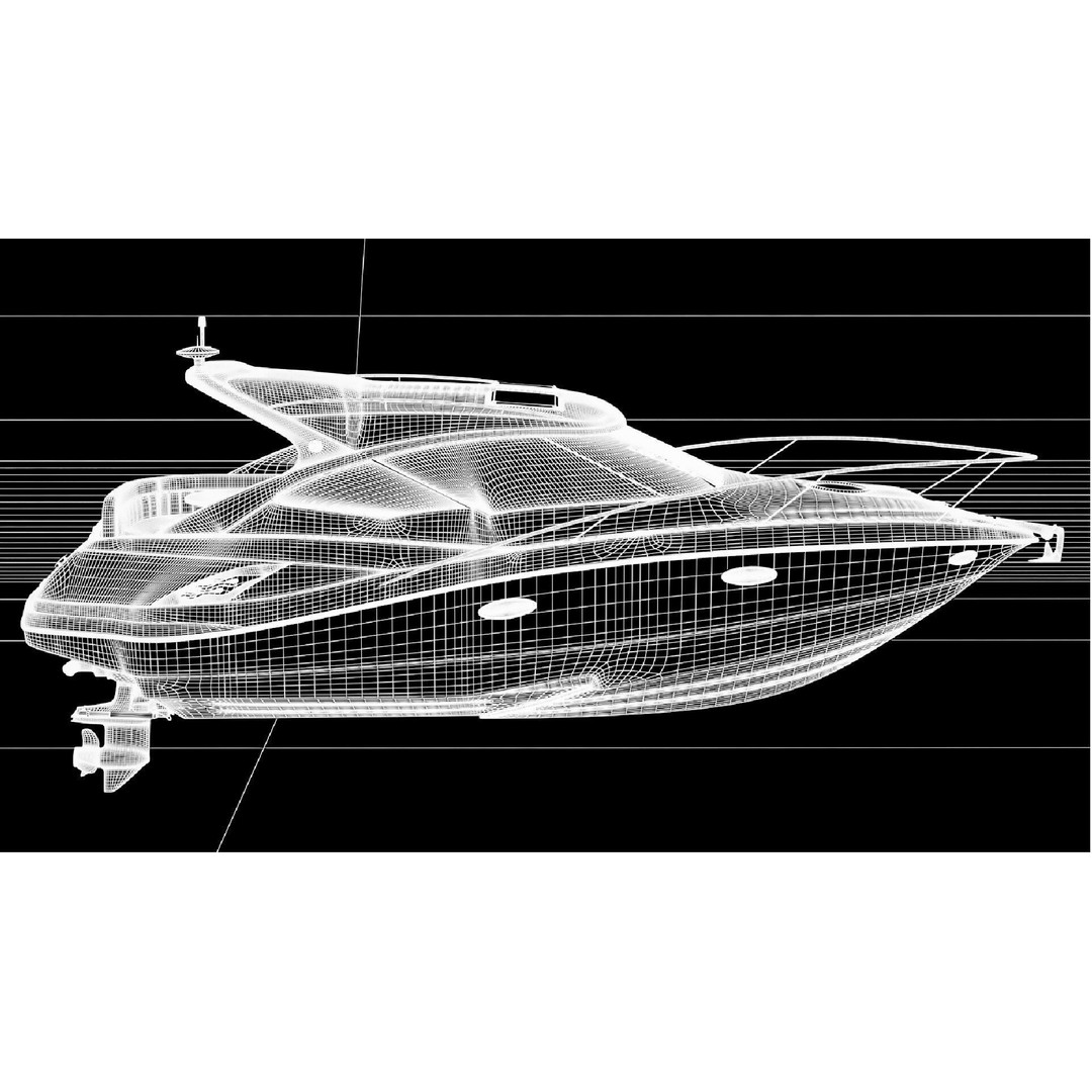 Seaboat 24ft Hardtop 3D Model – Classic Boat Scene, Corona Renderer