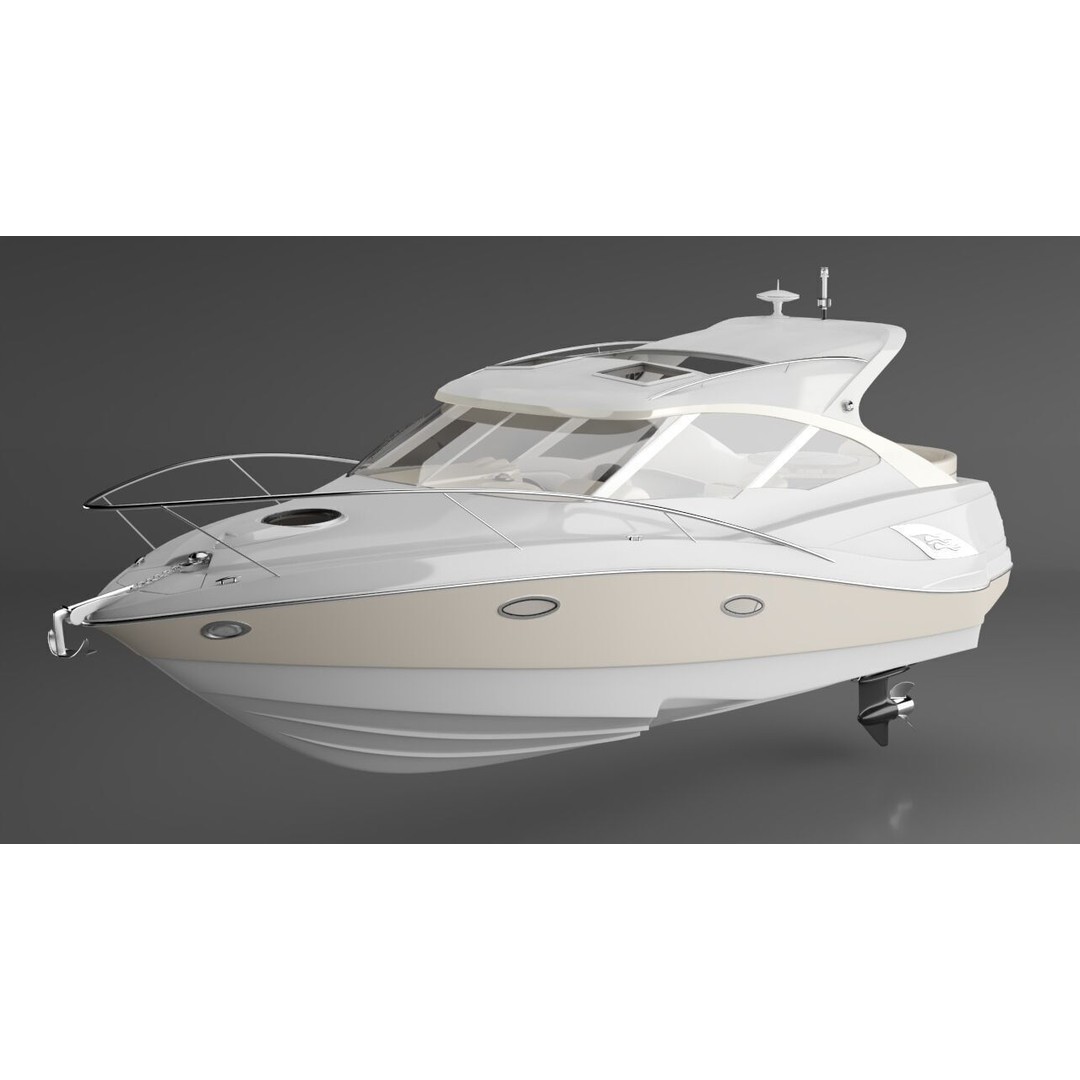 Seaboat 24ft Hardtop 3D Model – Classic Boat Scene, Corona Renderer - View 10