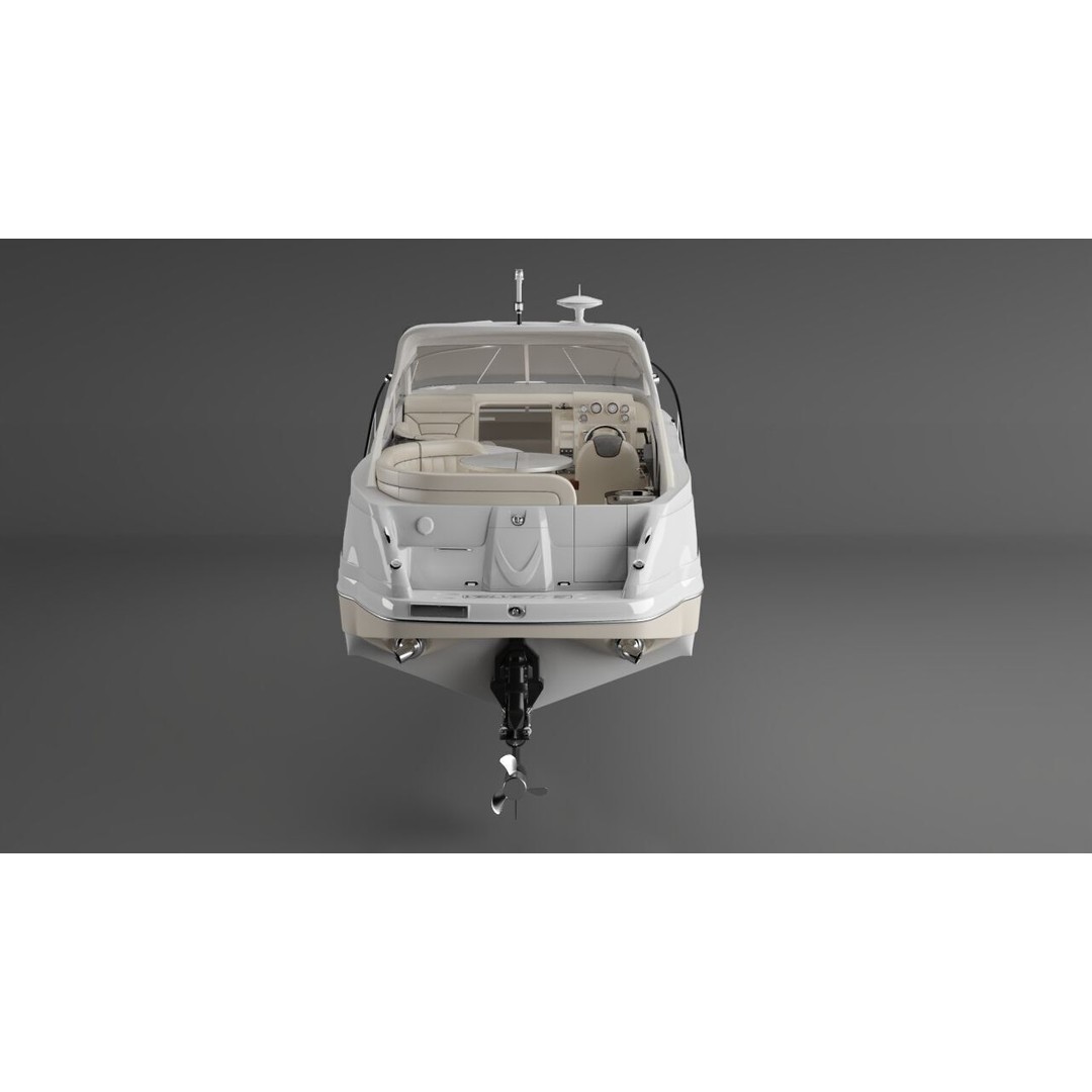 Seaboat 24ft Hardtop 3D Model – Classic Boat Scene, Corona Renderer - View 4