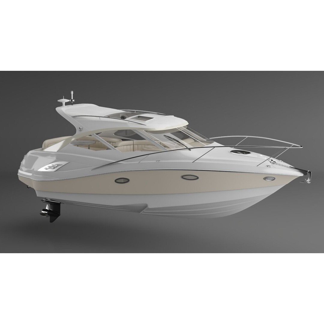Seaboat 24ft Hardtop 3D Model – Classic Boat Scene, Corona Renderer - View 5